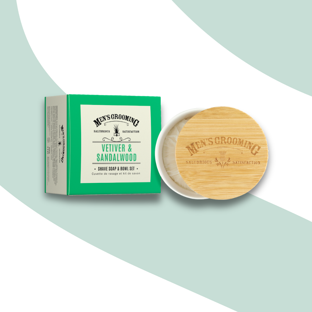 Vetiver & Sandalwood Shave Soap & Bowl Set