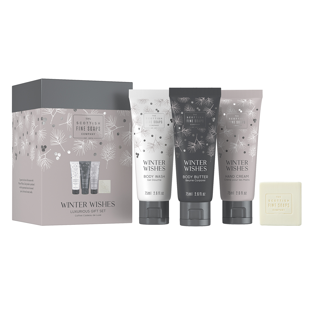 Winter Wishes Gift cube (3x75ml tubes, 40g Luxury Soap)