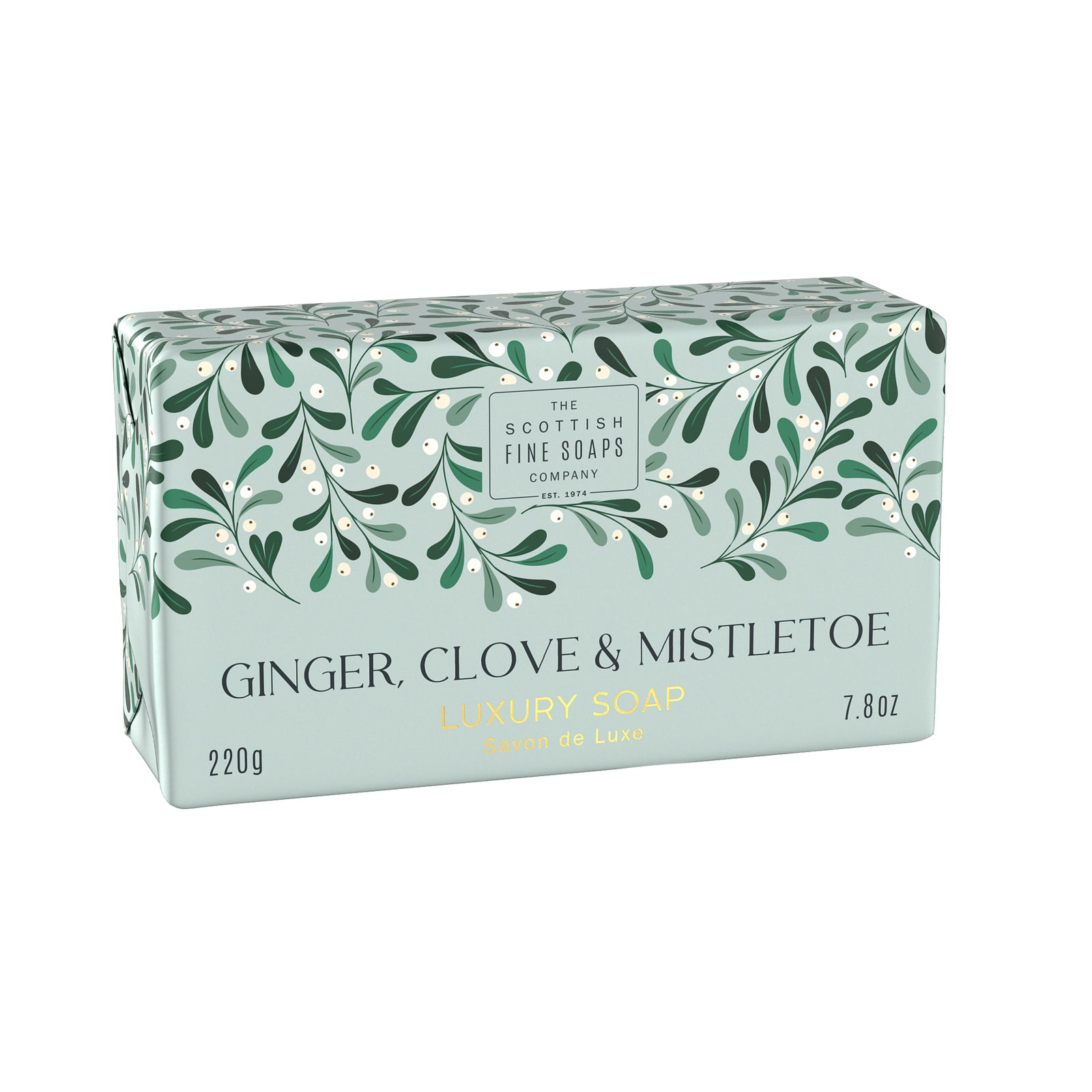 Ginger, Clove & Mistletoe 220g Wrapped Soap bar