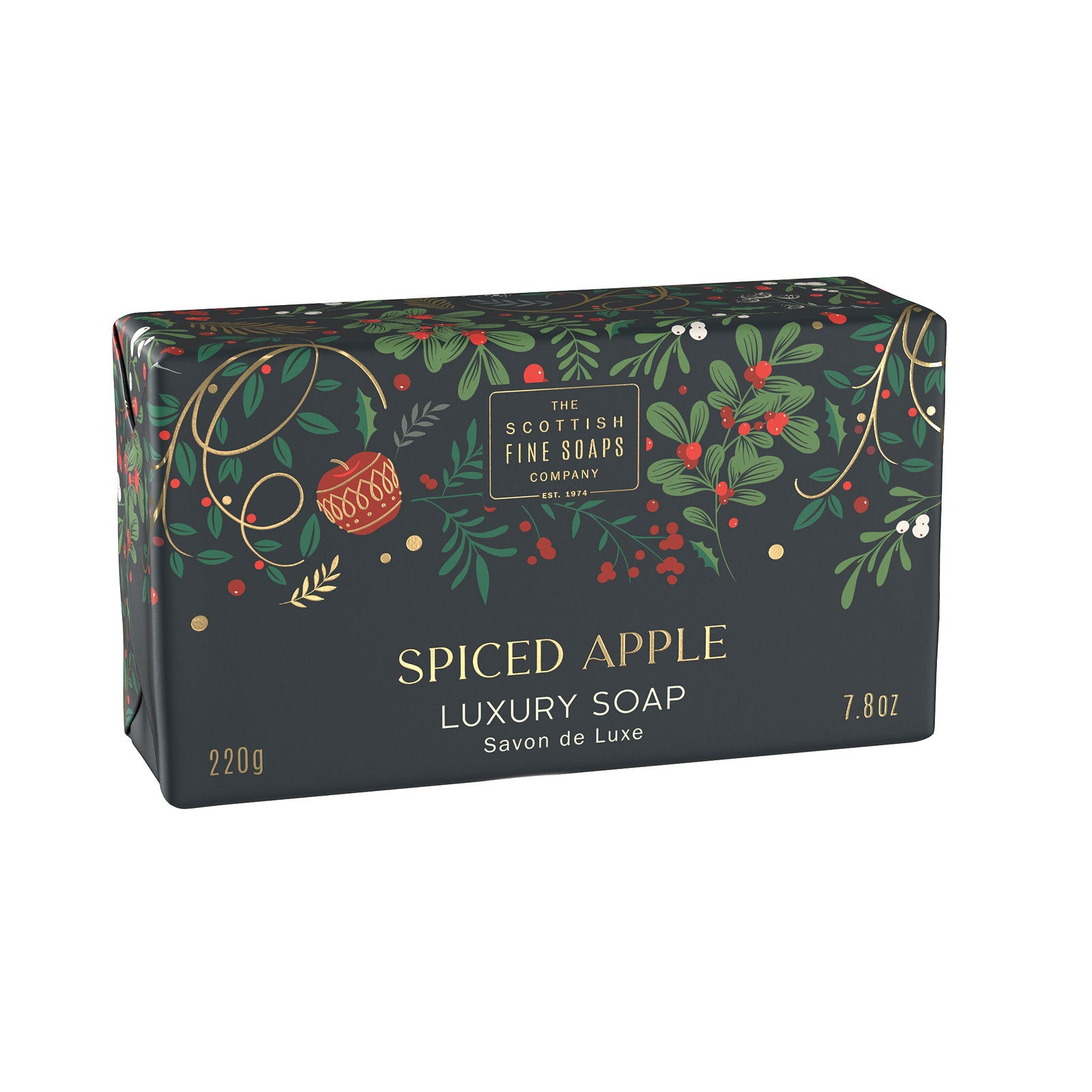 Spiced Apple 220g Soap Bar Wrapped (Green)