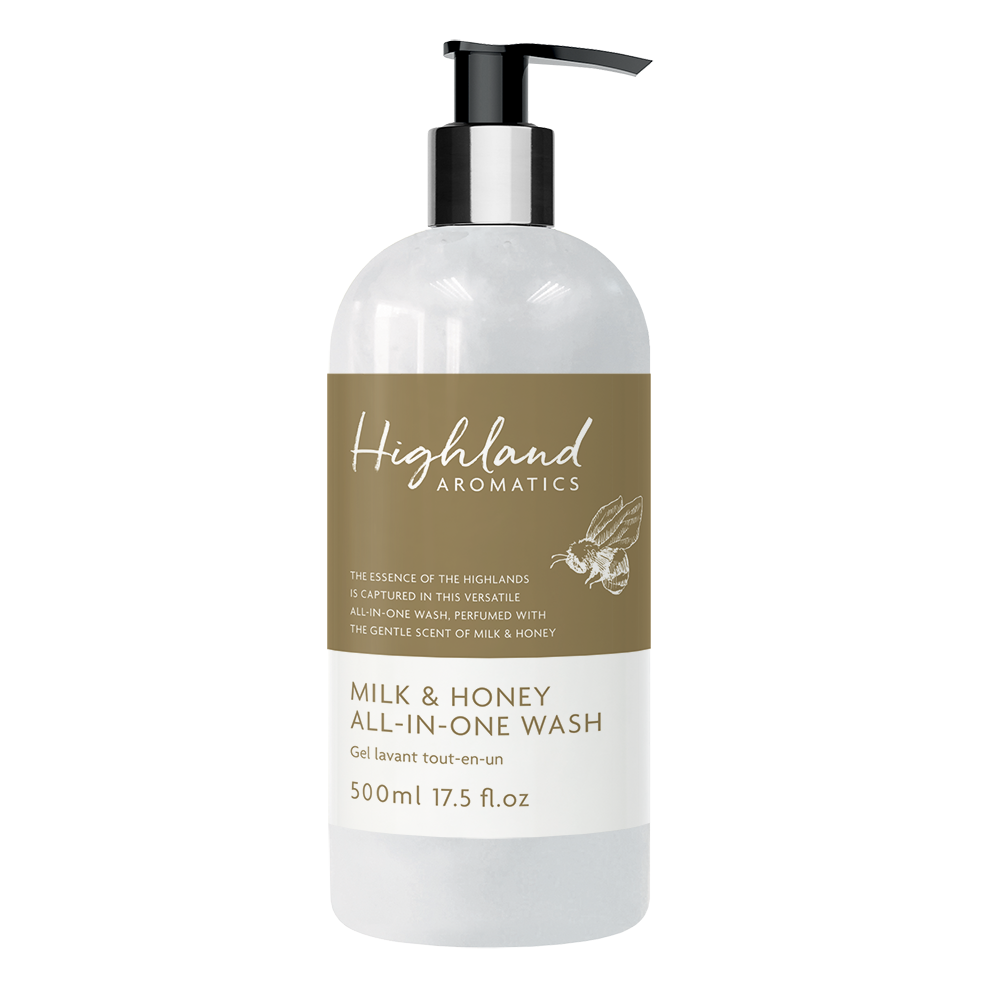 Highland Aromatics - Milk &amp; Honey All In One Wash 500ml