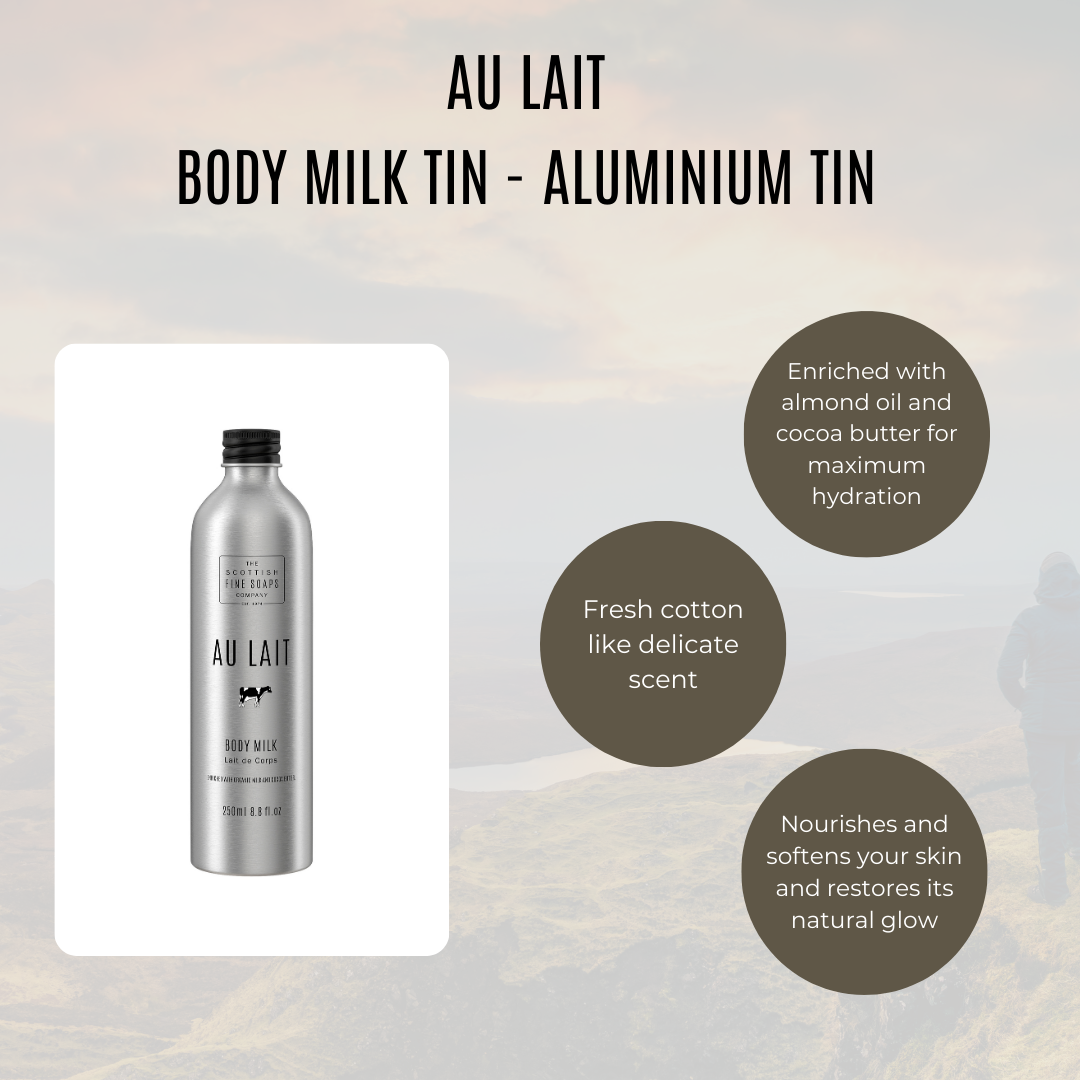 Au Lait Body Milk Tin - 250ml Aluminum Tin