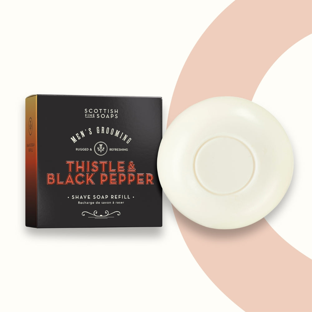 Thistle & Black Pepper Shave Soap Refill 100g