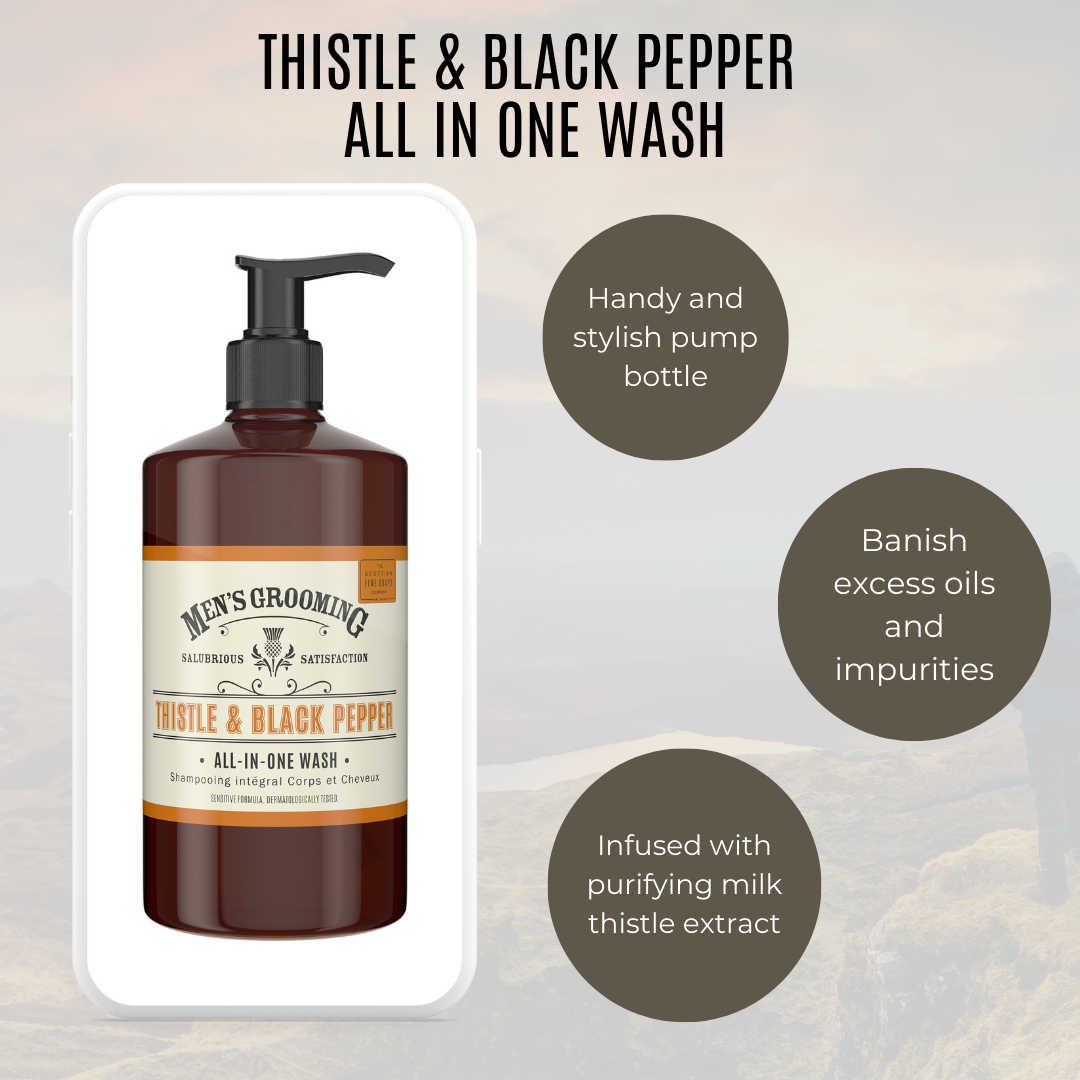 Thistle & Black Pepper All-In-One Wash 500ml Pump Bottle