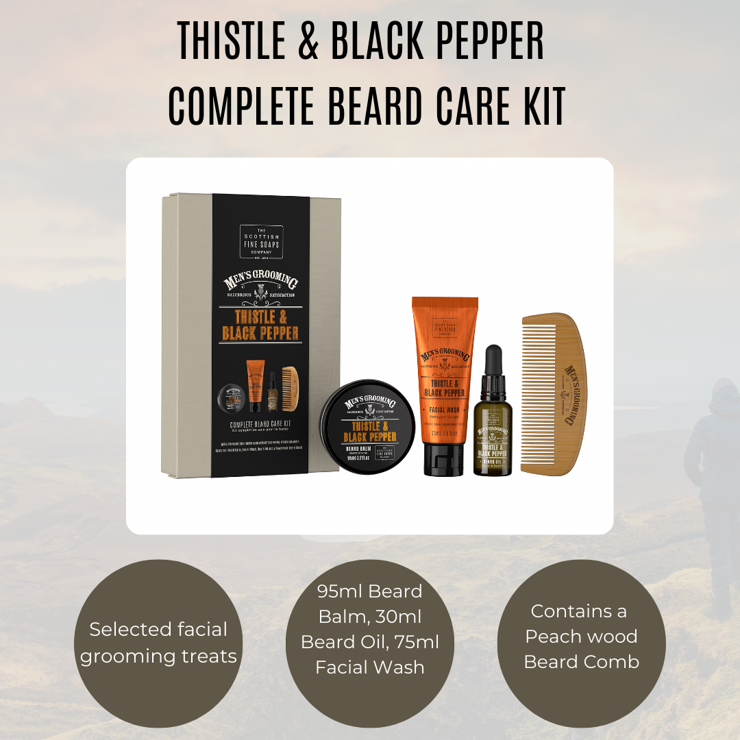 Thistle & Black Pepper Face & Beard Care Kit