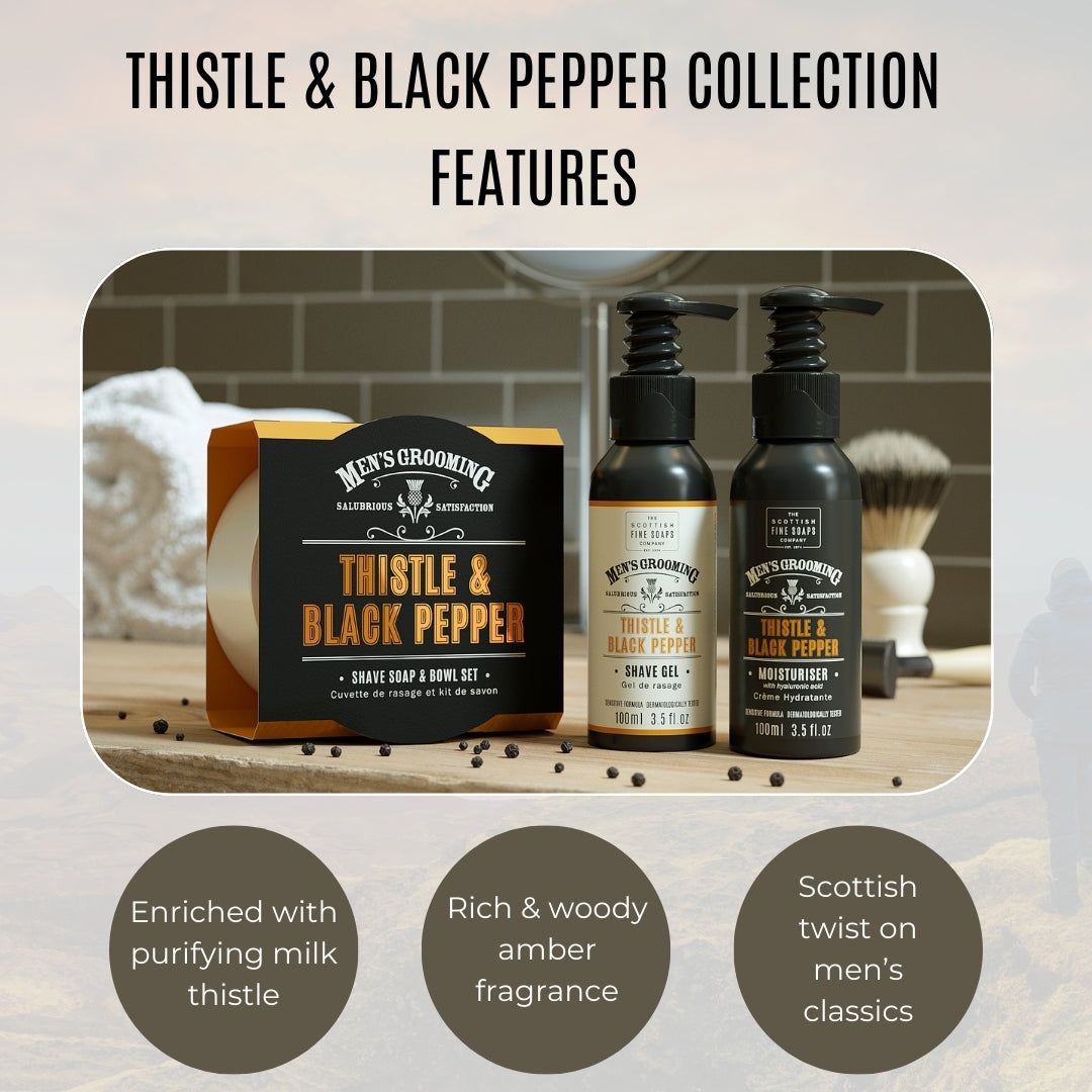 Luxury Gift Duo - Thistle & Black Pepper (50ml Eau de Toilette & 200ml Hair & Body Wash)