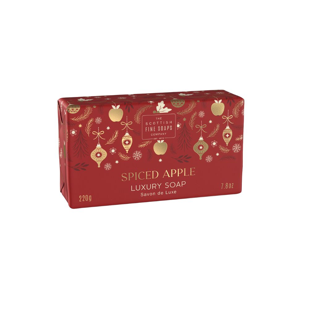 Spiced Apple 220g Soap Bar Wrapped Red