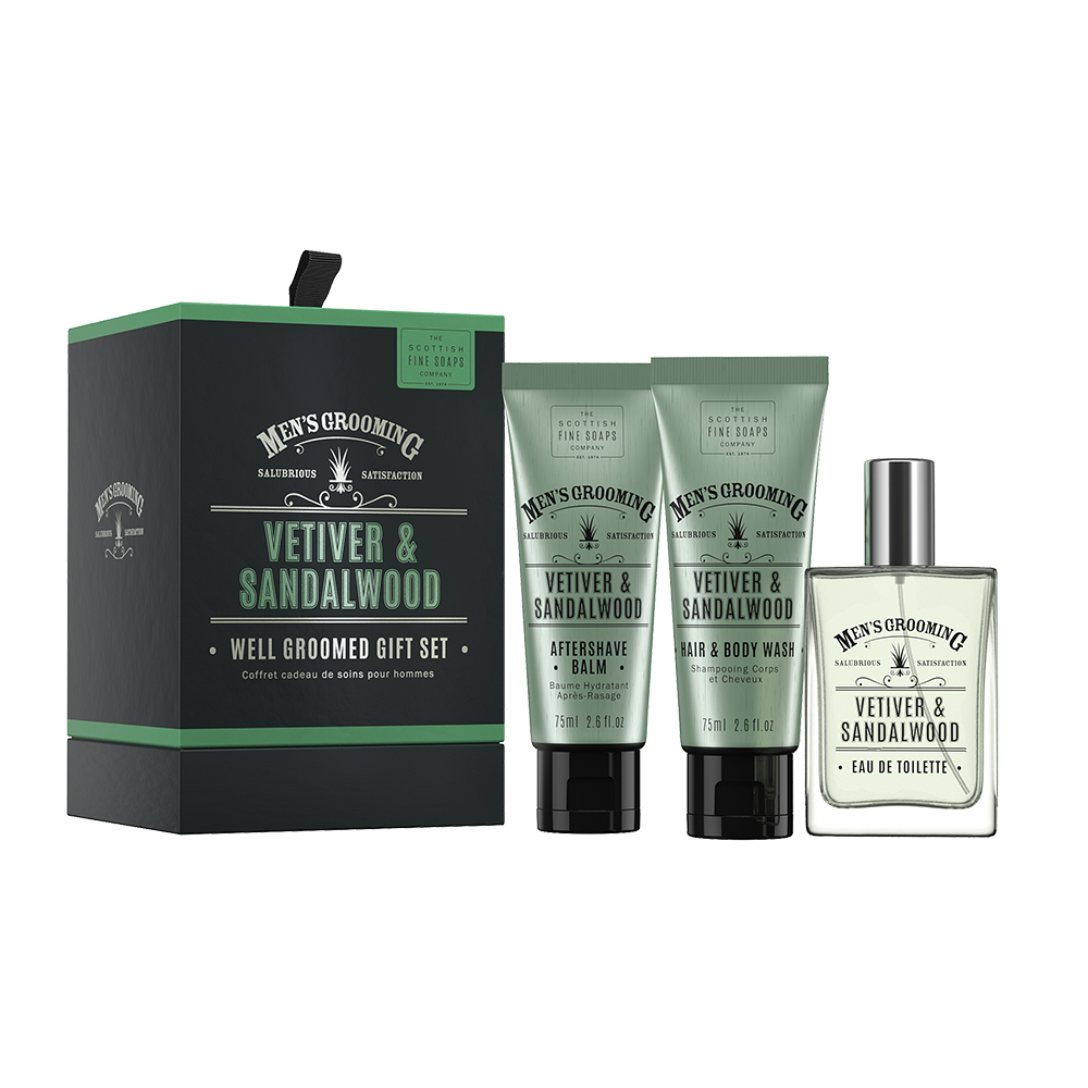 Vetiver & Sandalwood Well Groomed Gift Set